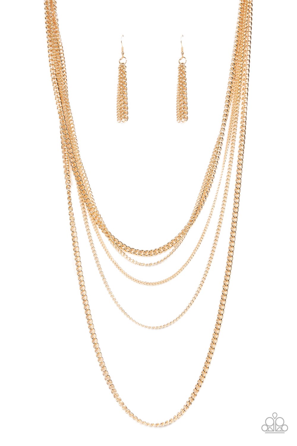 Paparazzi-Top of the Food Chain - Gold Necklace