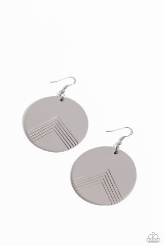 Paparazzi-On the Edge of Edgy - Silver Earring