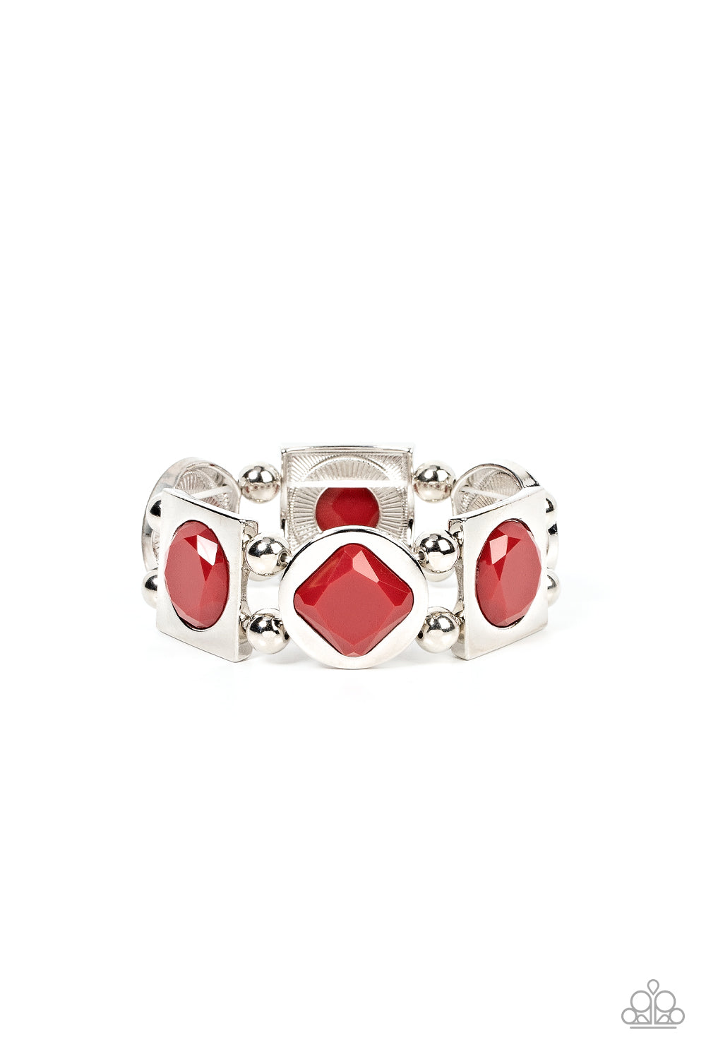 Paparazzi-Asymmetrical A-Lister - Red Bracelet