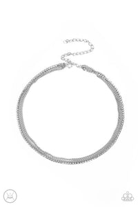 Paparazzi-Glitzy Gusto - White Necklace