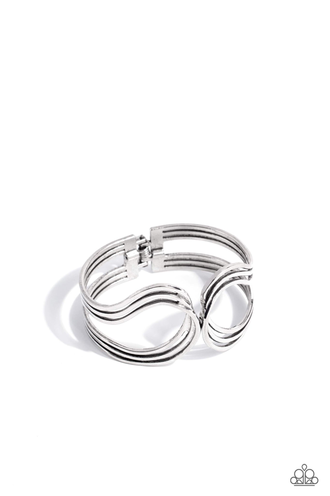 Paparazzi-Shockwave Attitude - Silver Bracelet