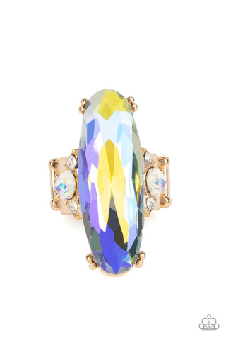 Paparazzi-Interdimensional Dimension - Gold Ring