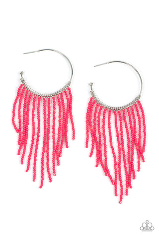 Paparazzi-Saguaro Breeze - Pink Earring