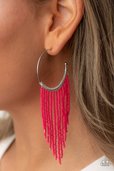 Paparazzi-Saguaro Breeze - Pink Earring
