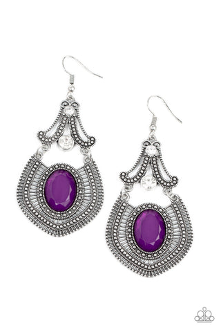 Paparazzi-Panama Palace - Purple Earring