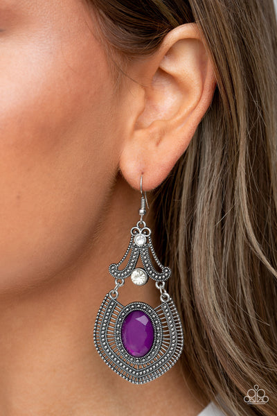 Paparazzi-Panama Palace - Purple Earring
