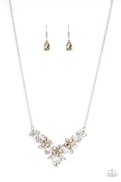 Paparazzi-Floral Fashion Show - Brown Necklace