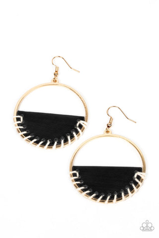 Paparazzi-Lavishly Laid Back - Black Earring