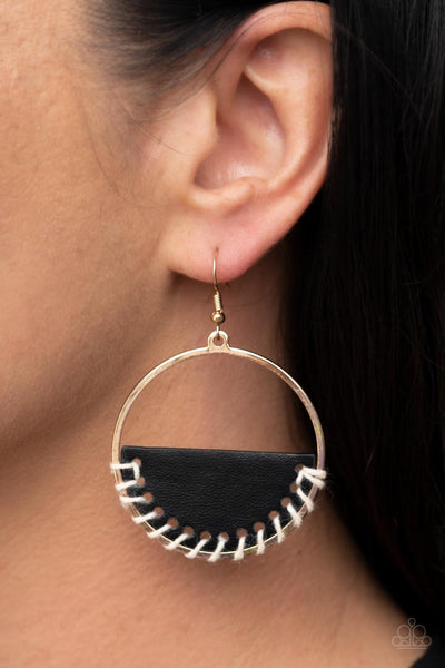 Paparazzi-Lavishly Laid Back - Black Earring