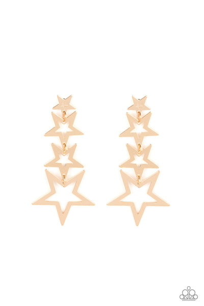 Paparazzi-Superstar Crescendo - Gold Earring