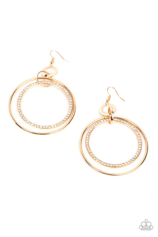 Paparazzi-Haute Hysteria - Gold Earring