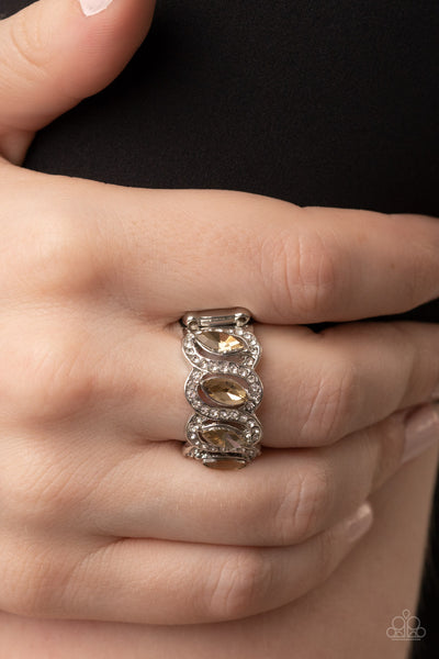 Paparazzi Staggering Sparkle - Brown Ring