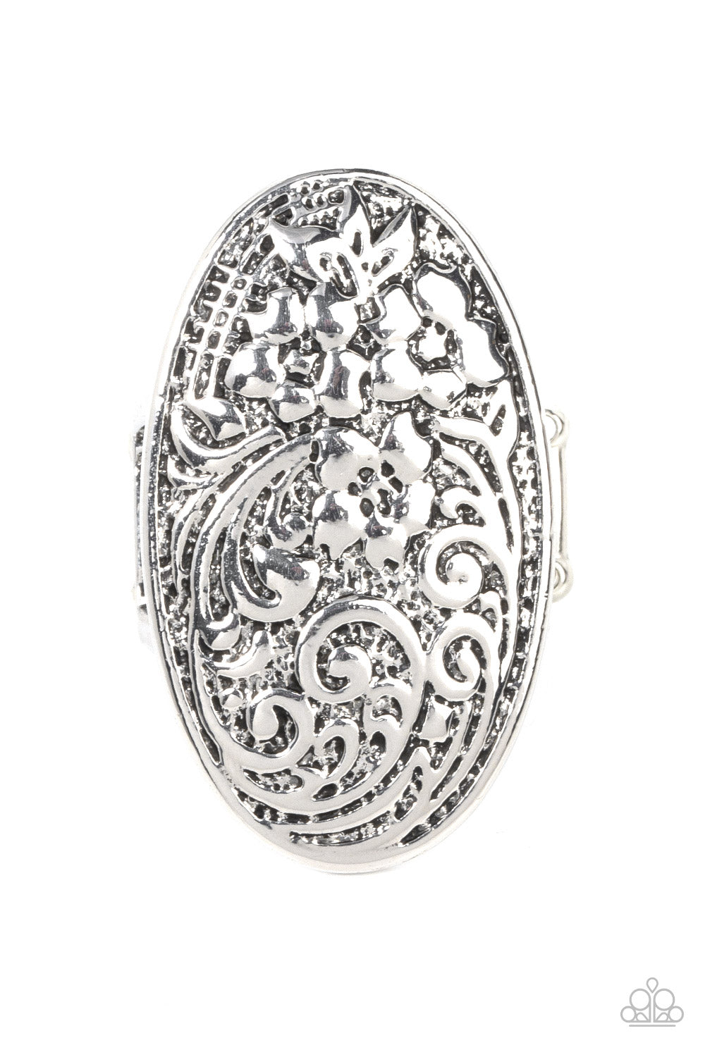 Paparazzi-Floral Fortress - Silver Ring
