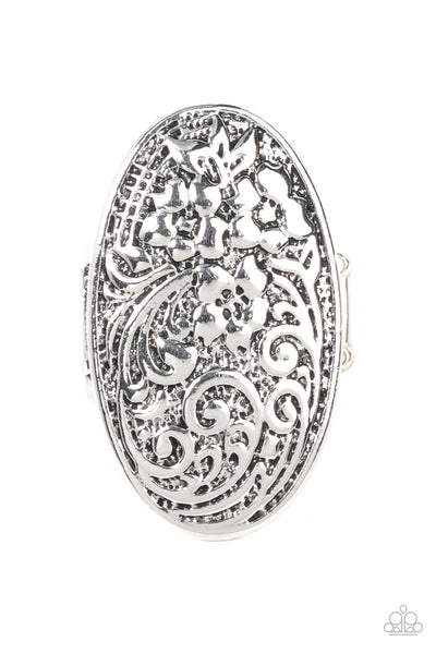 Paparazzi-Floral Fortress - Silver Ring
