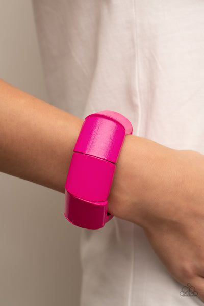 Paparazzi-Coconut Cove - Pink Bracelet