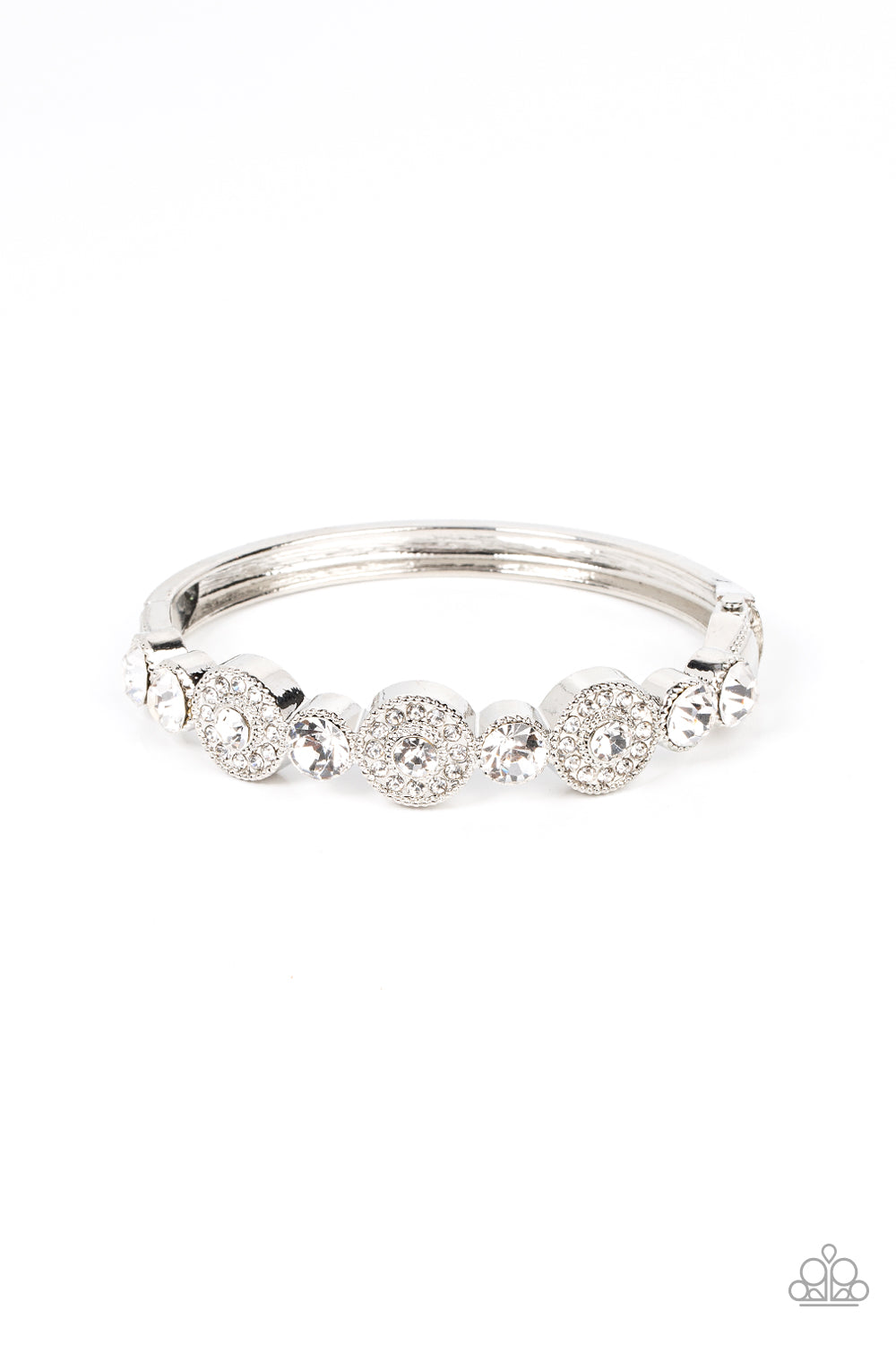 Paparazzi-Crowns Only Club - White Bracelet