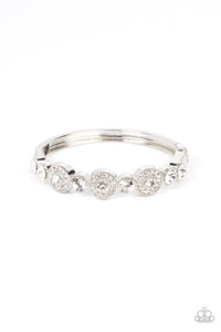 Paparazzi-Crowns Only Club - White Bracelet