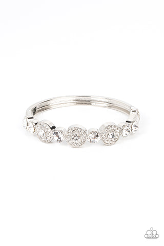 Paparazzi-Crowns Only Club - White Bracelet