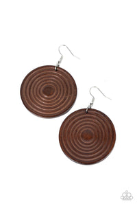 Paparazzi-Caribbean Cymbal - Brown Earring