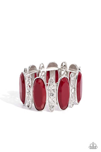 Paparazzi-Saturated Sparkle - Red Bracelet
