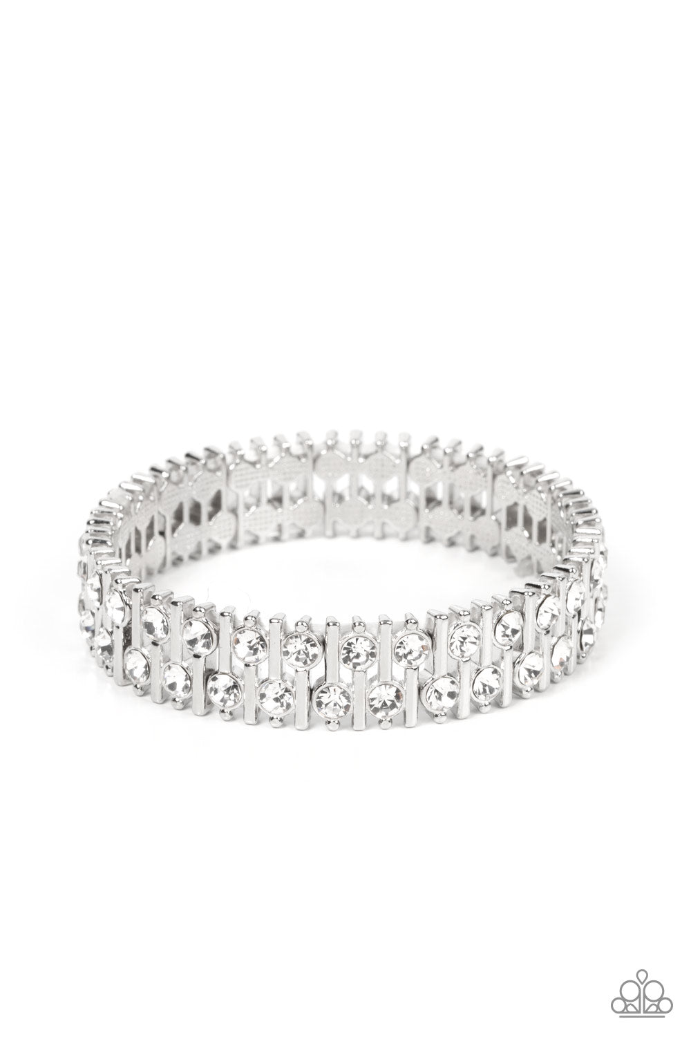 Paparazzi-Generational Glimmer - White Bracelet
