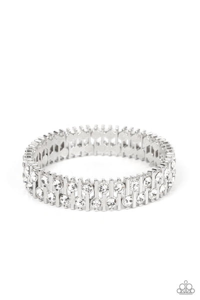 Paparazzi-Generational Glimmer - White Bracelet