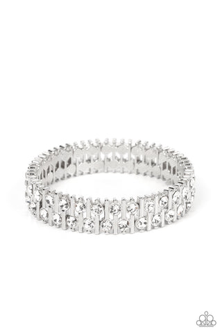 Paparazzi-Generational Glimmer - White Bracelet