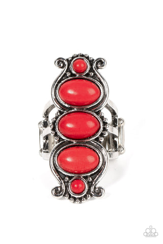 Paparazzi-Roswell Relic - Red Ring