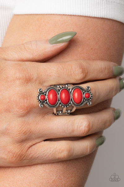Paparazzi-Roswell Relic - Red Ring