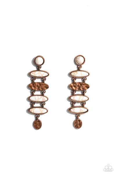 Paparazzi-Rustic Reverie - Copper Earring