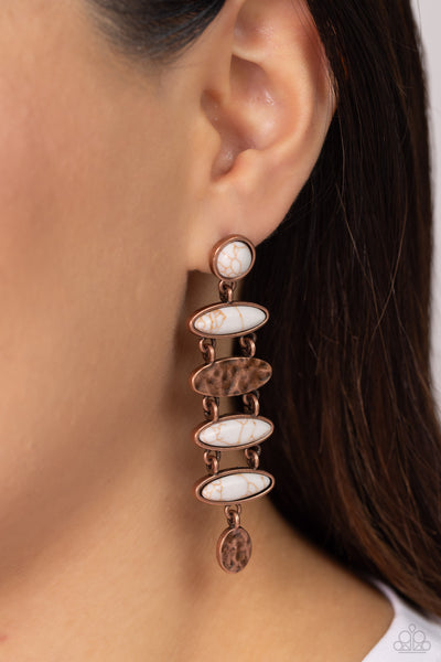Paparazzi-Rustic Reverie - Copper Earring