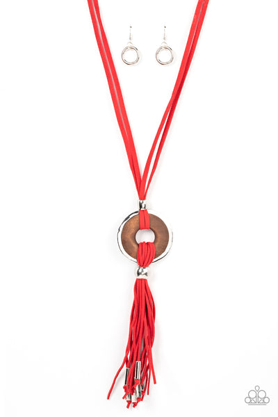 Paparazzi-ARTISANS and Crafts - Red Necklace