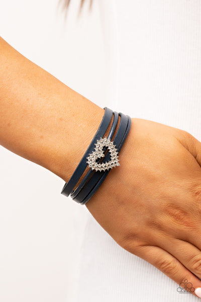 Paparazzi-Wildly in Love - Blue Bracelet
