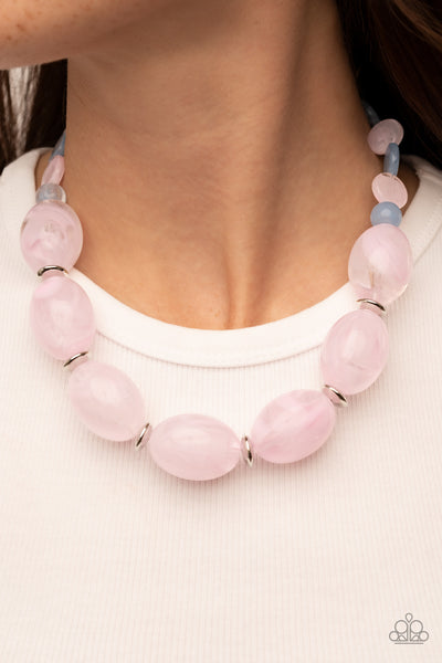 Paparazzi-Belle of the Beach - Pink Necklace