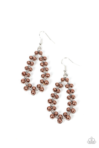 Paparazzi-Absolutely Ageless - Brown Earring