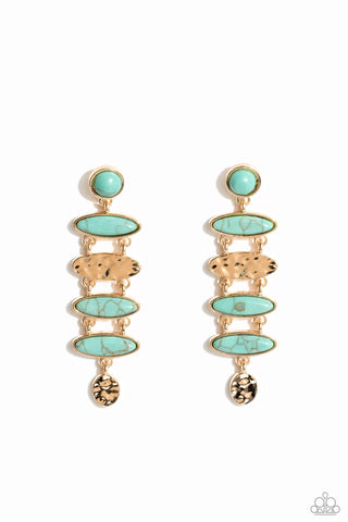 Paparazzi-Rustic Reverie - Blue Earring
