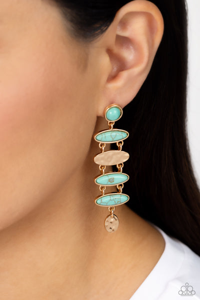 Paparazzi-Rustic Reverie - Blue Earring