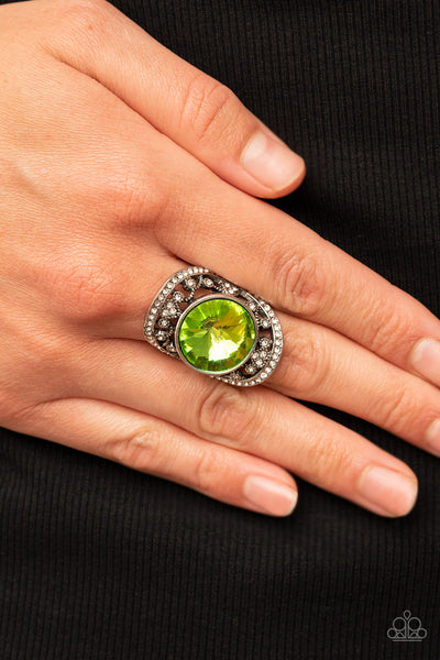 Paparazzi-Galactic Garden - Green Ring