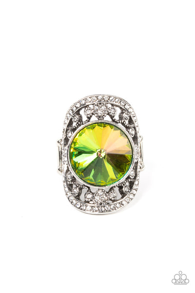 Paparazzi-Galactic Garden - Green Ring