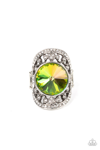 Paparazzi-Galactic Garden - Green Ring