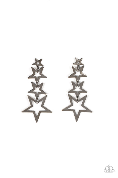 Paparazzi-Superstar Crescendo - Black Earring