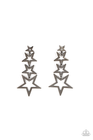 Paparazzi-Superstar Crescendo - Black Earring