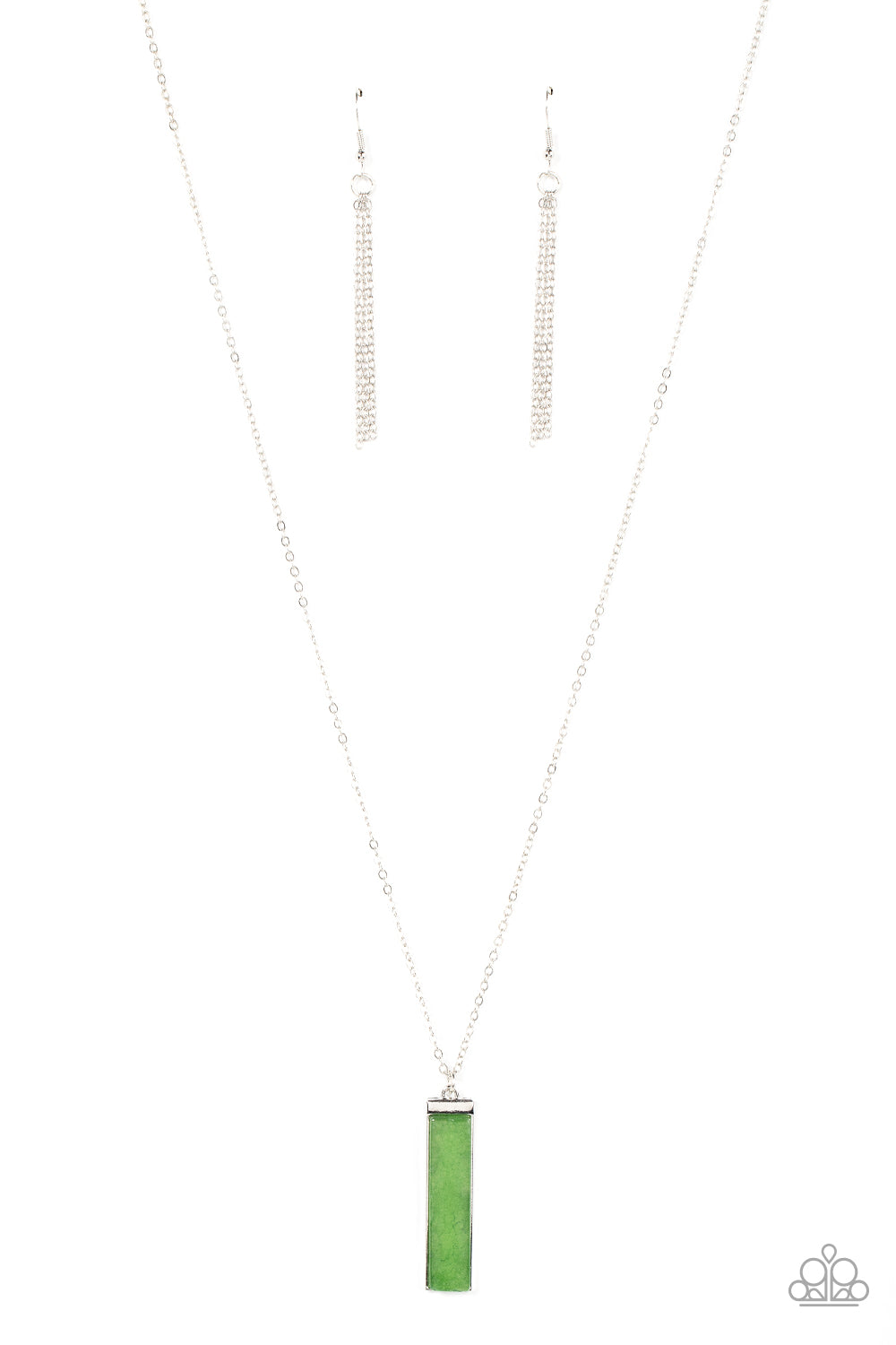 Paparazzi-Set in GEMSTONE - Green Necklace