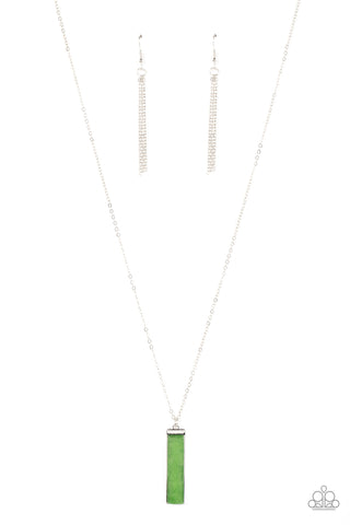 Paparazzi-Set in GEMSTONE - Green Necklace