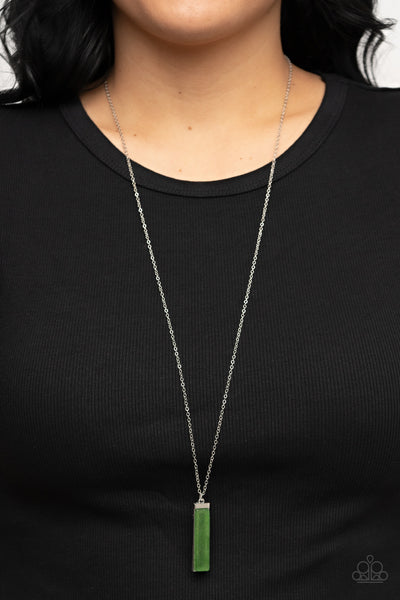 Paparazzi-Set in GEMSTONE - Green Necklace
