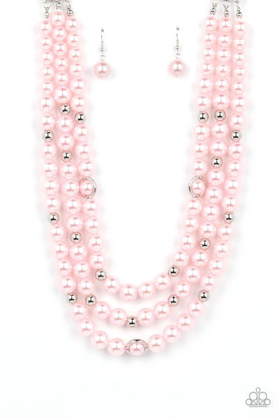 Paparazzi-Needs No Introduction - Pink Necklace