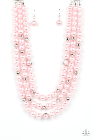 Paparazzi-Needs No Introduction - Pink Necklace