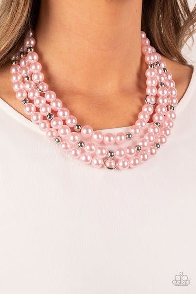 Paparazzi-Needs No Introduction - Pink Necklace