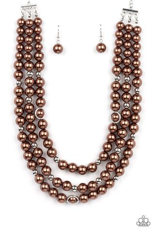 Paparazzi-Needs No Introduction - Brown Necklace