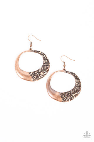 Paparazzi-Downtown Jungle - Copper Earring